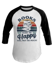 Books Make Me Happy Baseball Tee tile