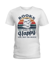 Books Make Me Happy Ladies T-Shirt tile