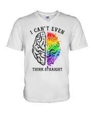 I Can't Even Think Straight LGBT Pride V-Neck T-Shirt tile