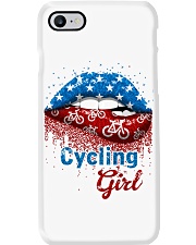 Cycling Girl American Lips Phone Case tile