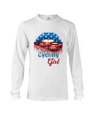 Cycling Girl American Lips Long Sleeve Tee tile