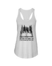 And into the books I go Ladies Flowy Tank tile