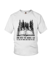 And into the books I go Youth T-Shirt tile