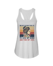 And Into The Book Store I Go Ladies Flowy Tank tile