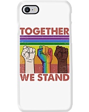 White Black LGBTQ Together We Stand Phone Case tile