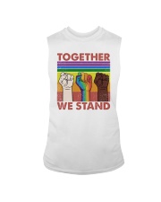 White Black LGBTQ Together We Stand Sleeveless Tee tile
