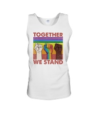 White Black LGBTQ Together We Stand Unisex Tank tile