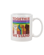 White Black LGBTQ Together We Stand Mug tile