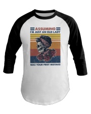 I'm just an old lady was your first mistake Baseball Tee tile