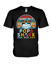 Vintage Pops shark doo V-Neck T-Shirt tile