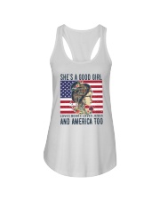 She's A Good Girl Loves Books Ladies Flowy Tank tile