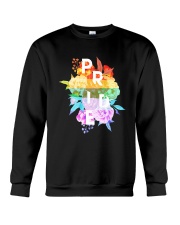 LGBT Pride Rainbow Floral Flag Flower Gift Crewneck Sweatshirt tile
