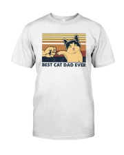 Vintage best cat dad ever Classic T-Shirt front