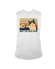 Vintage best cat dad ever Sleeveless Tee tile
