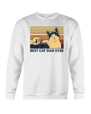 Vintage best cat dad ever Crewneck Sweatshirt tile