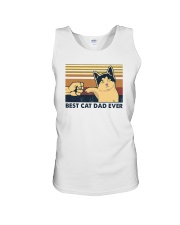 Vintage best cat dad ever Unisex Tank tile