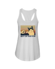 Vintage best cat dad ever Ladies Flowy Tank tile