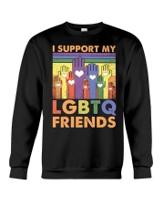 LGBTQ Pride I Support My LGBTQ Friends Crewneck Sweatshirt tile