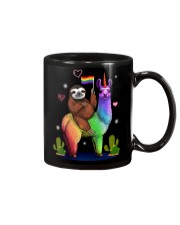 Sloth Riding Llama Lgbt Gay Lesbian Pride Mug tile