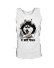 Husky Six feet people Unisex Tank tile