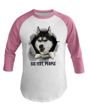 Husky Six feet people Baseball Tee tile