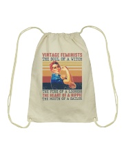 Vintage feminists The soul of a witch Drawstring Bag tile