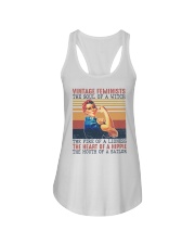 Vintage feminists The soul of a witch Ladies Flowy Tank tile