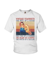Vintage feminists The soul of a witch Youth T-Shirt tile