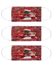 pug Christmas dog Cloth Face Mask - 3 Pack front