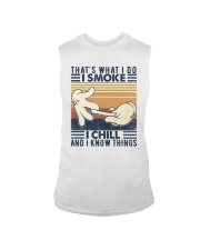 I chill and I know things Sleeveless Tee tile