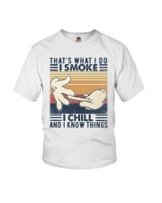I chill and I know things Youth T-Shirt tile