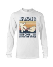 I chill and I know things Long Sleeve Tee tile