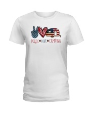 Peace Love Camping Ladies T-Shirt tile