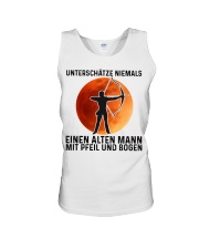 Archery Never Underestimate An Old Man Unisex Tank tile