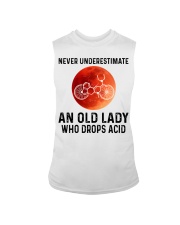 Never underestimate old lady drop acid Sleeveless Tee tile