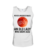 Never underestimate old lady drop acid Unisex Tank tile
