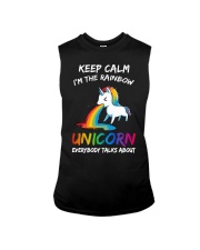 Funny Rainbow Flag Unicorn LGBT Gay Pride Gift Sleeveless Tee tile