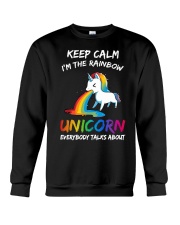 Funny Rainbow Flag Unicorn LGBT Gay Pride Gift Crewneck Sweatshirt tile
