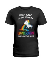 Funny Rainbow Flag Unicorn LGBT Gay Pride Gift Ladies T-Shirt tile