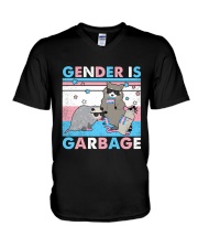 LGBTQ Pride Gender Is Garbage V-Neck T-Shirt tile