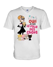 Yes I Am The Crazy Cat Lady V-Neck T-Shirt tile