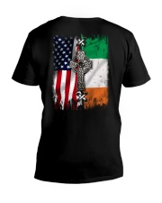 Irish American Flag V-Neck T-Shirt tile
