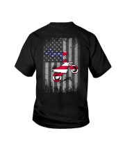 Motocross US Flag Back Youth T-Shirt tile