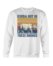 Kinda hot in these rhinos Crewneck Sweatshirt tile