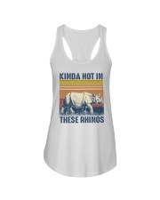 Kinda hot in these rhinos Ladies Flowy Tank tile