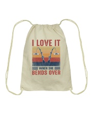 Fishing I love it when she bends over Drawstring Bag tile