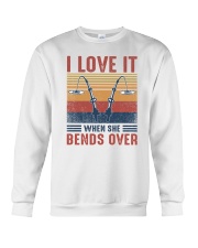 Fishing I love it when she bends over Crewneck Sweatshirt tile