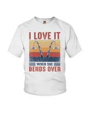 Fishing I love it when she bends over Youth T-Shirt tile