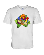 LGBT Rose V-Neck T-Shirt tile