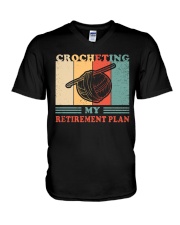 Crocheting My Retirement Plan V-Neck T-Shirt tile